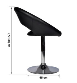 Tabouret de bar noir similicuir