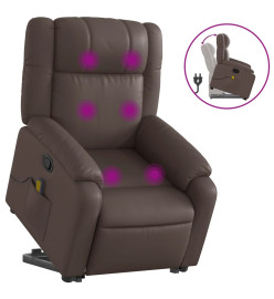 Fauteuil inclinable de massage Marron Similicuir