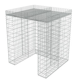 Mur en gabion pour poubelle Acier galvanisé 110x100x130 cm