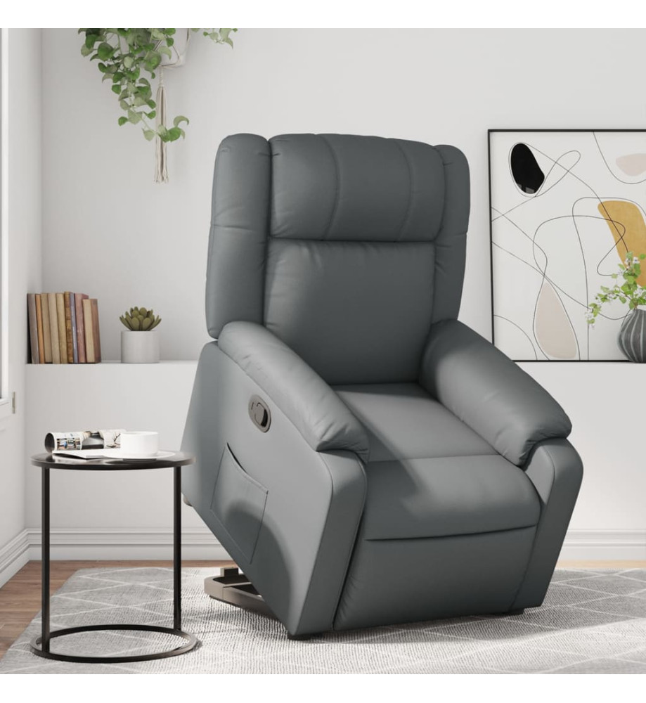 Fauteuil inclinable Gris Similicuir