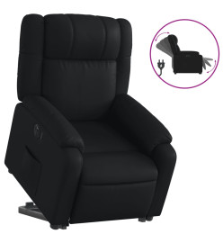 Fauteuil inclinable électrique noir similicuir