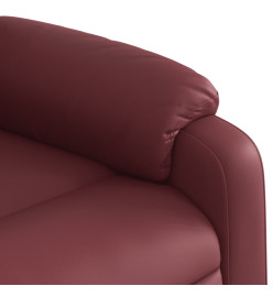 Fauteuil inclinable de massage électrique rouge bordeaux