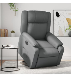 Fauteuil inclinable de massage électrique gris similicuir