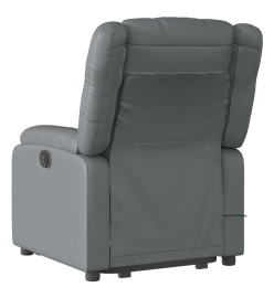 Fauteuil inclinable de massage électrique gris similicuir