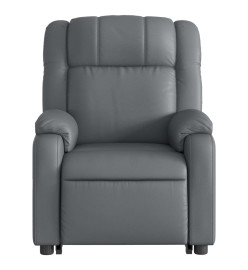 Fauteuil inclinable de massage électrique gris similicuir