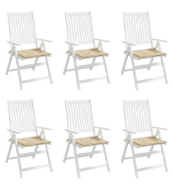 Coussins de chaise de jardin 6 pcs beige 50x50x3cm tissu oxford