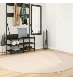 Tapis HUARTE à poils courts doux et lavable beige Ø 200 cm