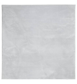 Tapis HUARTE à poils courts doux et lavable gris 160x160 cm