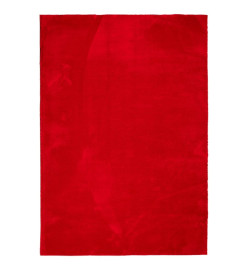 Tapis HUARTE à poils courts doux et lavable rouge 160x230 cm