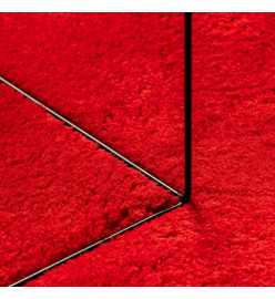 Tapis HUARTE à poils courts doux et lavable rouge Ø 200 cm