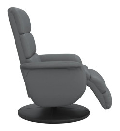 Fauteuil inclinable avec repose-pieds gris similicuir