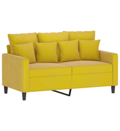 Ensemble de canapés 3 pcs avec coussins Jaune Velours