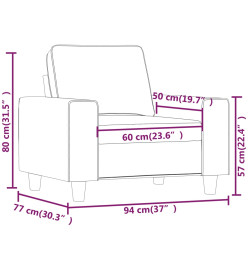 Fauteuil Jaune clair 60 cm Tissu