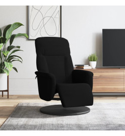 Fauteuil inclinable avec repose-pied noir velours