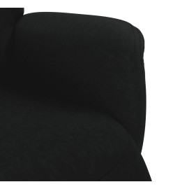 Fauteuil inclinable avec repose-pied noir velours