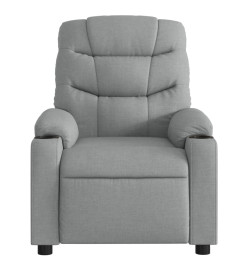 Fauteuil de massage inclinable électrique gris clair tissu