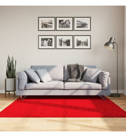 Tapis HUARTE à poils courts doux et lavable rouge 160x160 cm