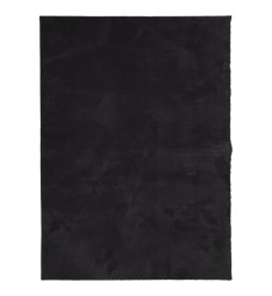 Tapis HUARTE à poils courts doux et lavable noir 200x280 cm