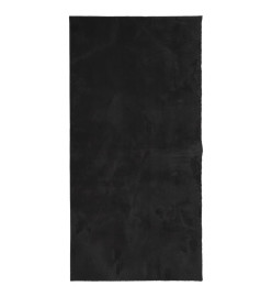 Tapis HUARTE à poils courts doux et lavable noir 100x200 cm