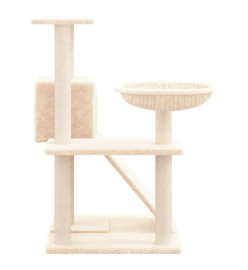 Arbre à chat avec griffoirs en sisal Crème 82 cm