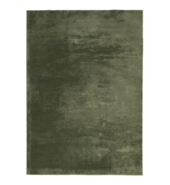 Tapis HUARTE à poils courts doux lavable vert forêt 120x170 cm