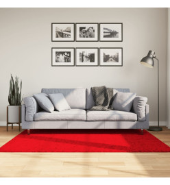 Tapis HUARTE à poils courts doux et lavable rouge 120x170 cm