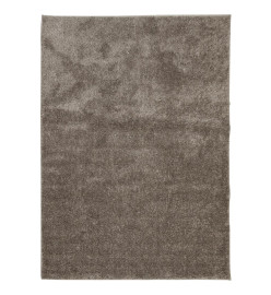 Tapis ISTAN à poils longs aspect brillant gris 240x340 cm