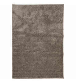 Tapis ISTAN à poils longs aspect brillant gris 140x200 cm