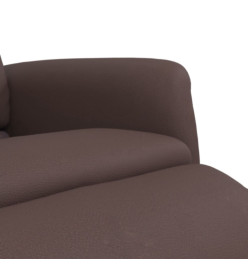 Fauteuil inclinable avec repose-pieds marron similicuir