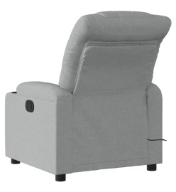 Fauteuil de massage inclinable Gris clair Tissu