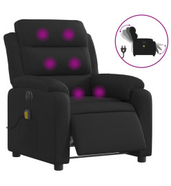 Fauteuil de massage inclinable électrique Noir Tissu