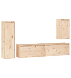 Meubles TV 4 pcs Bois massif de pin