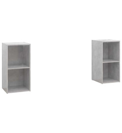 Meubles TV 2 pcs Gris béton 72x35x36,5 cm Aggloméré