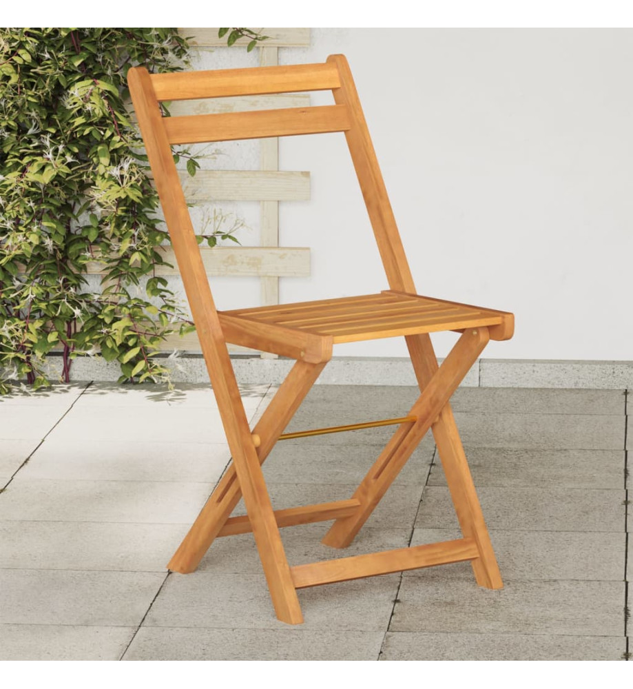 Chaises de bistrot pliantes lot de 4 bois d'acacia solide Chaises de bistrot pliantes lot de 4 bois d'acacia solide