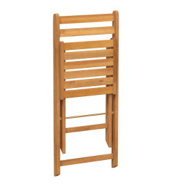 Chaises de bistrot pliantes lot de 4 bois d'acacia solide