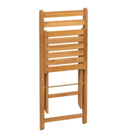 Chaises de bistrot pliantes lot de 8 bois d'acacia solide