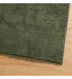 Tapis HUARTE à poils courts doux lavable vert forêt 160x230 cm