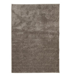 Tapis ISTAN à poils longs aspect brillant gris 160x230 cm