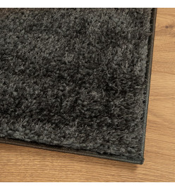 Tapis ISTAN à poils longs aspect brillant anthracite 240x340 cm