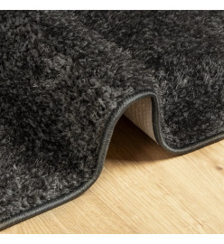 Tapis ISTAN à poils longs aspect brillant anthracite 240x340 cm