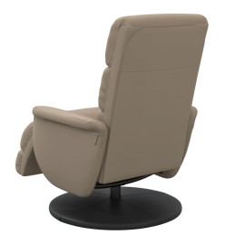 Fauteuil inclinable avec repose-pieds cappuccino similicuir