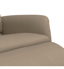 Fauteuil inclinable avec repose-pieds cappuccino similicuir