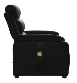 Fauteuil de massage inclinable Noir Similicuir