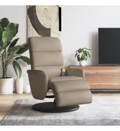 Fauteuil inclinable de massage repose-pieds cappuccino