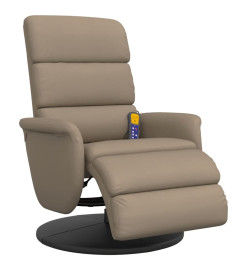 Fauteuil inclinable de massage repose-pieds cappuccino