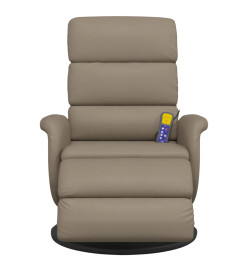 Fauteuil inclinable de massage repose-pieds cappuccino