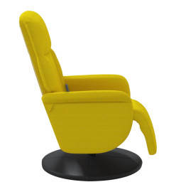 Fauteuil inclinable de massage avec repose-pied jaune velours