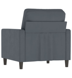 Fauteuil Gris foncé 60 cm Velours