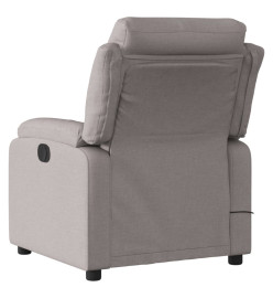 Fauteuil de massage inclinable électrique Taupe Tissu