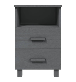 Tables de chevet HAMAR 2 pcs Gris foncé 40x35x62 cm Bois massif